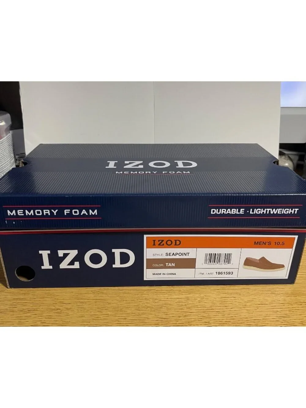 Izod Seapoint Loafers Mens 10.5 M Tan Slip On Shoes Business Casual Everyday